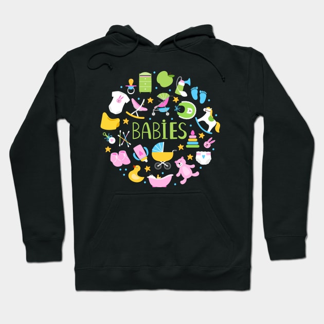 babies doodles Hoodie by Mako Design 